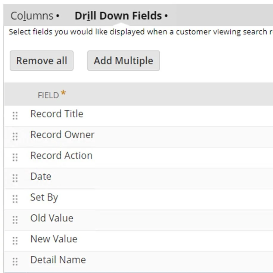 NetSuite Audit Trail Results Configuration